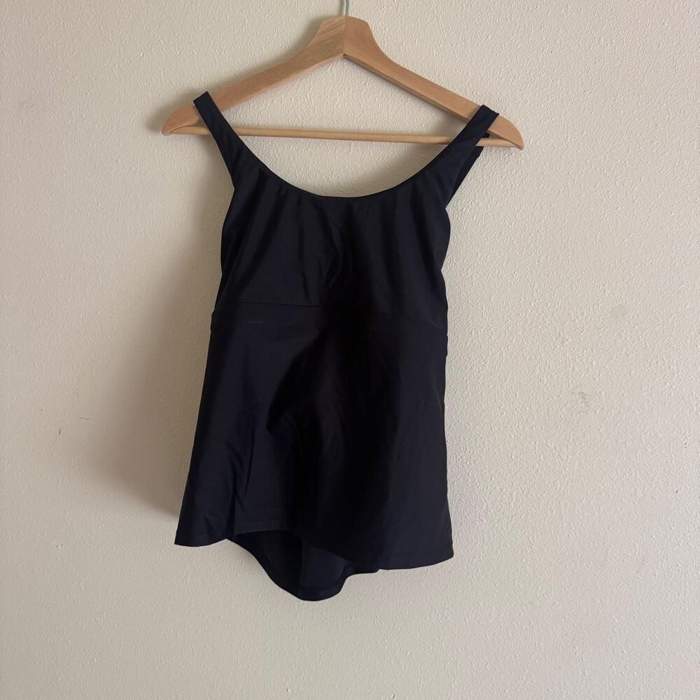 NWT Title Nine Sporty Real Deal Tankini Top Black Size Large